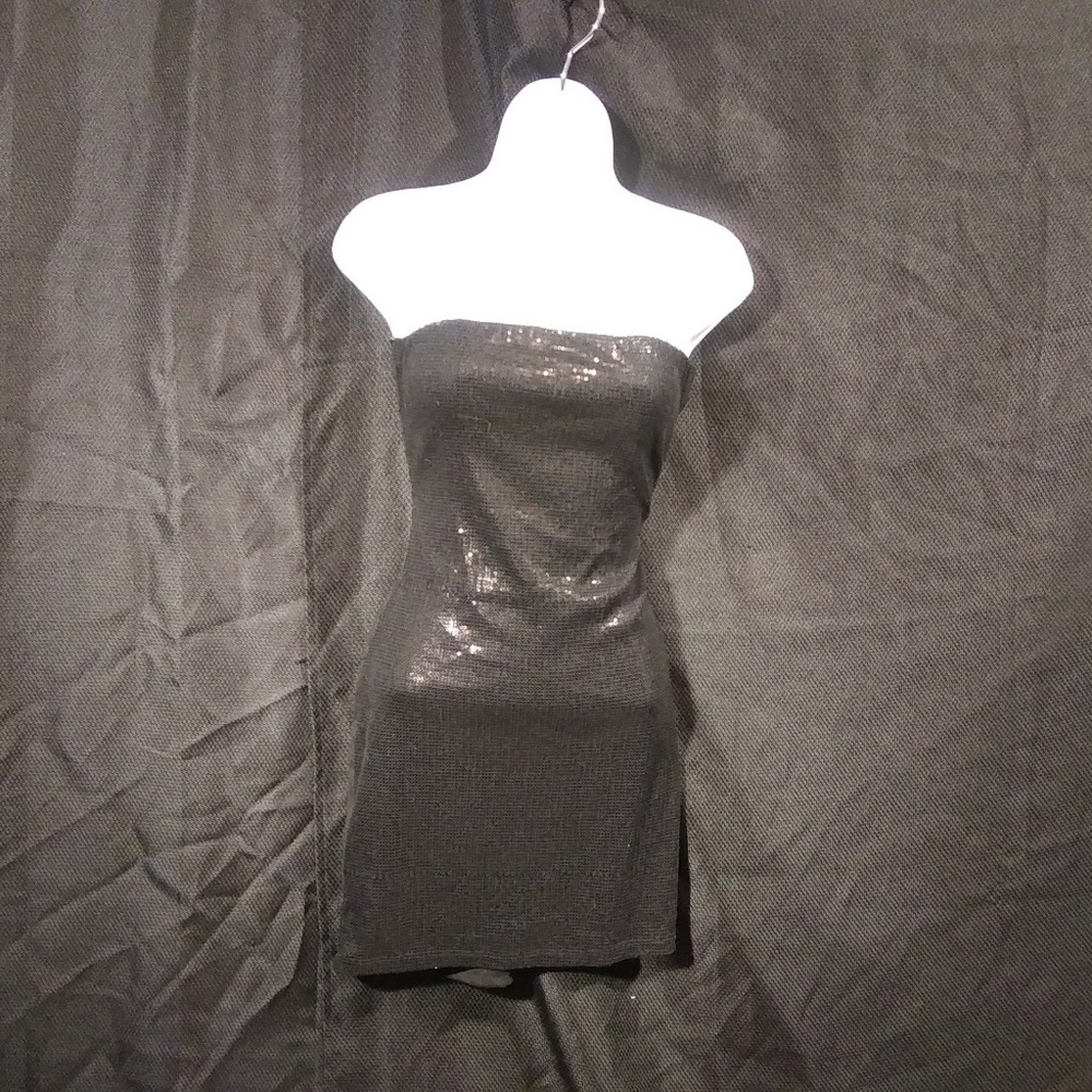 Forever 21 Sequin Front Strapless Dress